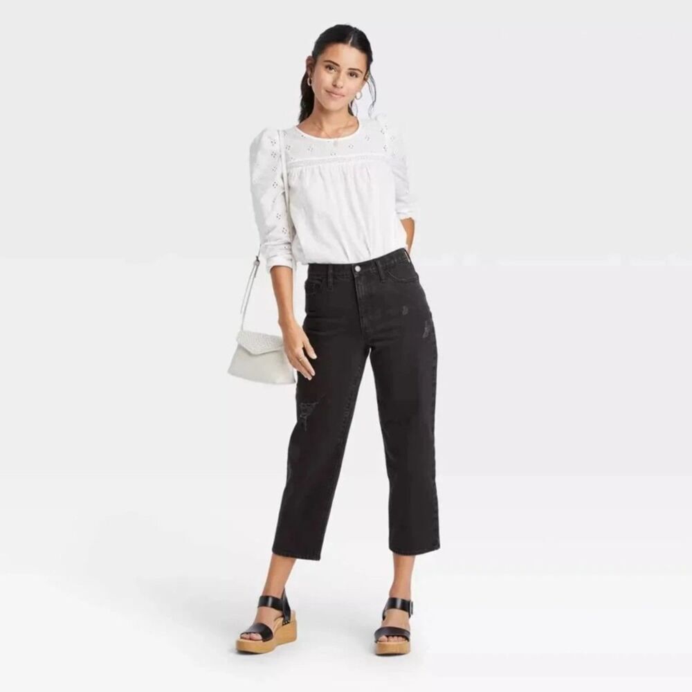 Universal Thread | Black Vintage Straight High-Rise Jeans | Size 6 / 28